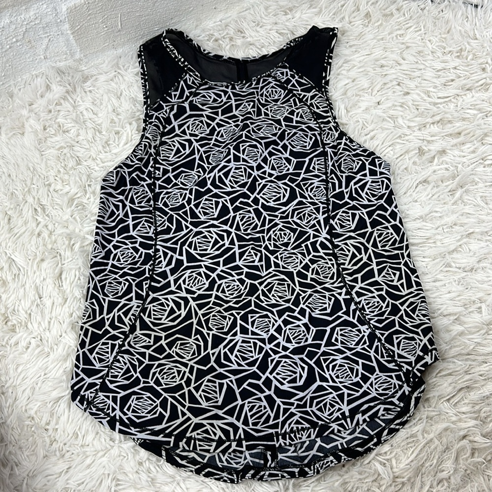 Lululemon Sculpt Tank Posey Black White / Black
